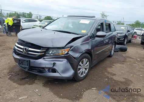 2015 Honda Odyssey Ex-L из США, поврежденный, VIN 5FNRL5H67FB049842